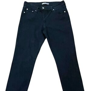 Levi's Mid Rise Skinny Jeans women's 32x29 Black Stretch Denim Slim Fit Hemmed